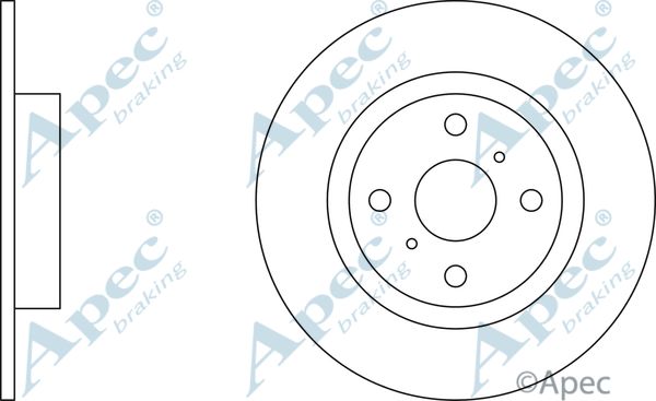 APEC BRAKING Тормозной диск DSK342